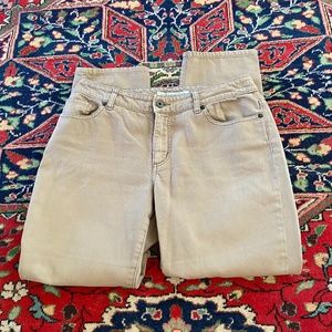 Chico’s Platinum Denim Tan Straight Leg
